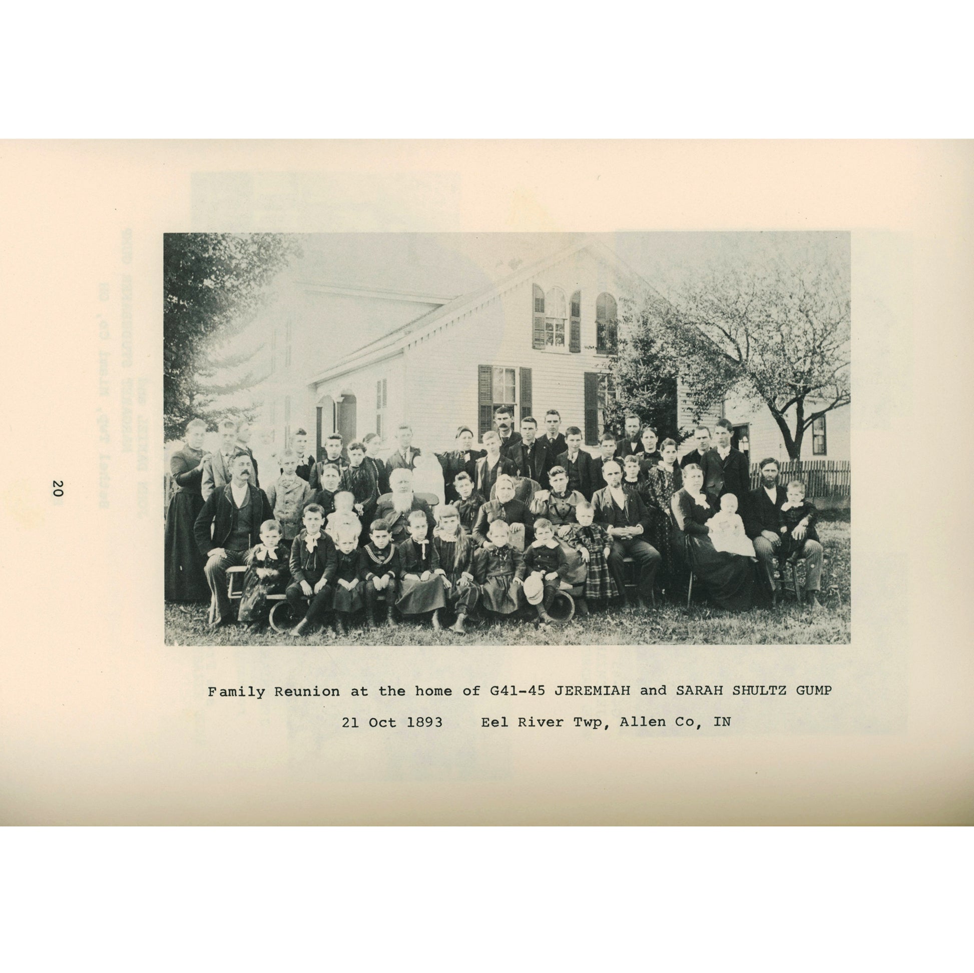 Comprehensive Gump/Gumpp genealogy (1732–1983) with photos, German origins, and Midwest migration. Gateway Press hardcover. 1893 Family Reunion Group Photo