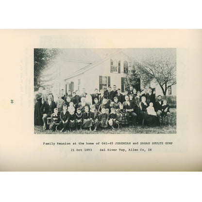Comprehensive Gump/Gumpp genealogy (1732–1983) with photos, German origins, and Midwest migration. Gateway Press hardcover. 1893 Family Reunion Group Photo