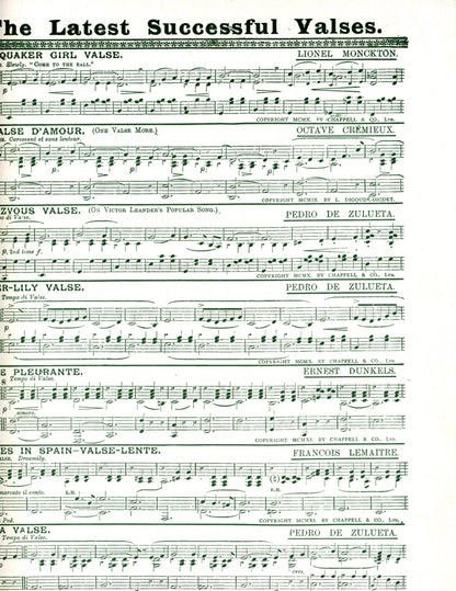 Partitura de la opereta "Gypsy Love" de 1911 - Portada con foto de Marguerita Sylva (Tamaño grande)