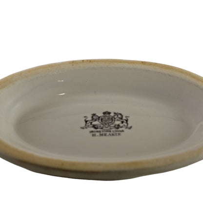 Plat de service couvert H. Meakin en faïence, motif uni « Plain Uplift », Cobridge Angleterre v. 1873–1876