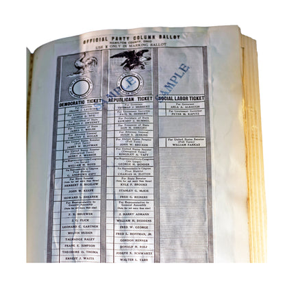 Hamilton County, Ohio Board of Elections Ballot Record Scrapbooks, 1947–1951 (2 Volumes) Interior Page