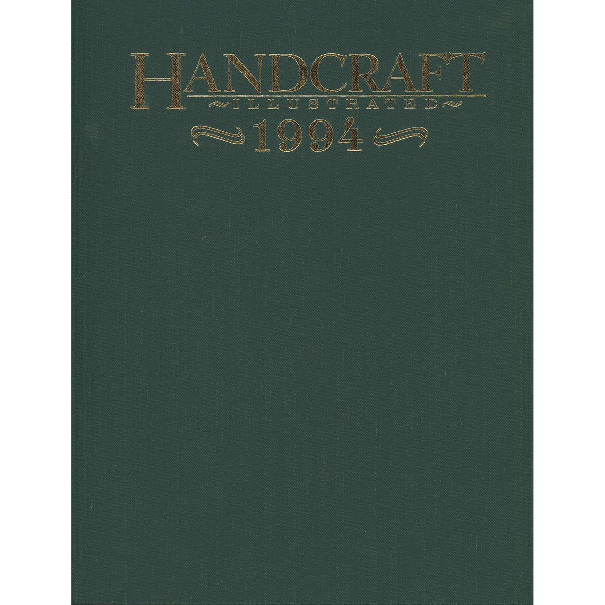 Handcraft Illustrated 1994 book cover in dark green with gold foil lettering, shown against a white background.