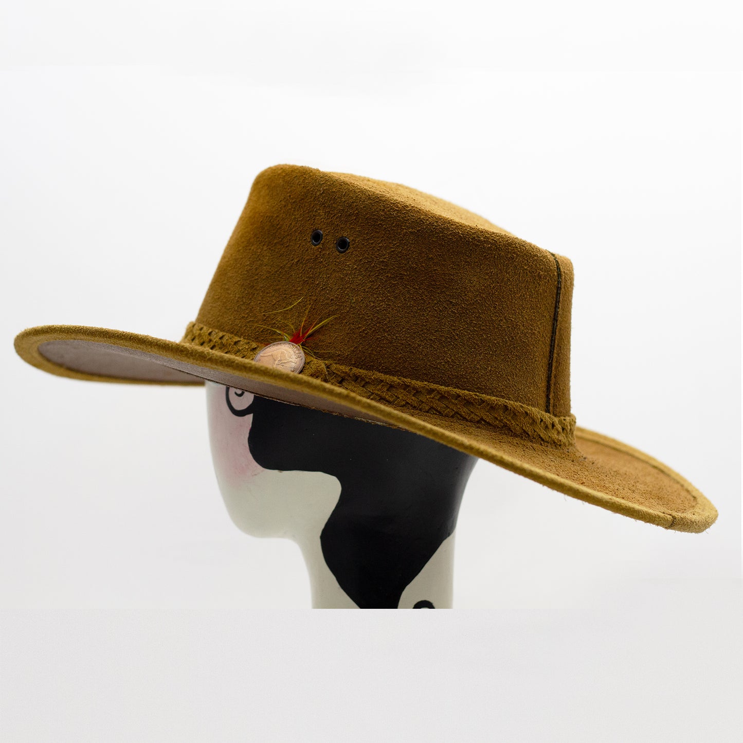 MAVERICK Aussie Gambler Style Cowboy Hat by OUTBACK TRADING Circa 1980s