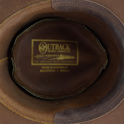 MAVERICK Aussie Gambler Style Cowboy Hat by OUTBACK TRADING Circa 1980s