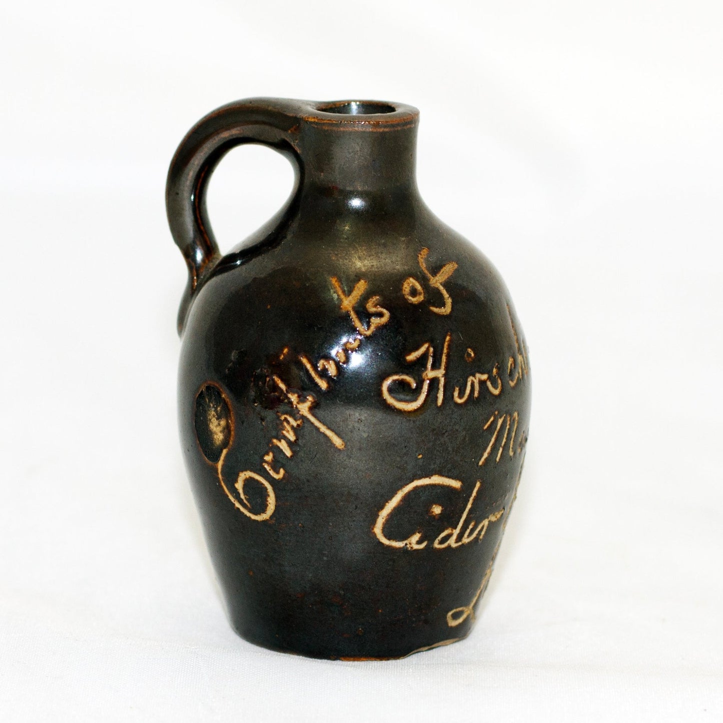 Miniature HIRSCH BROS. & CO. SCRATCH JUG (2 ⅞") Circa 1890 to 1910