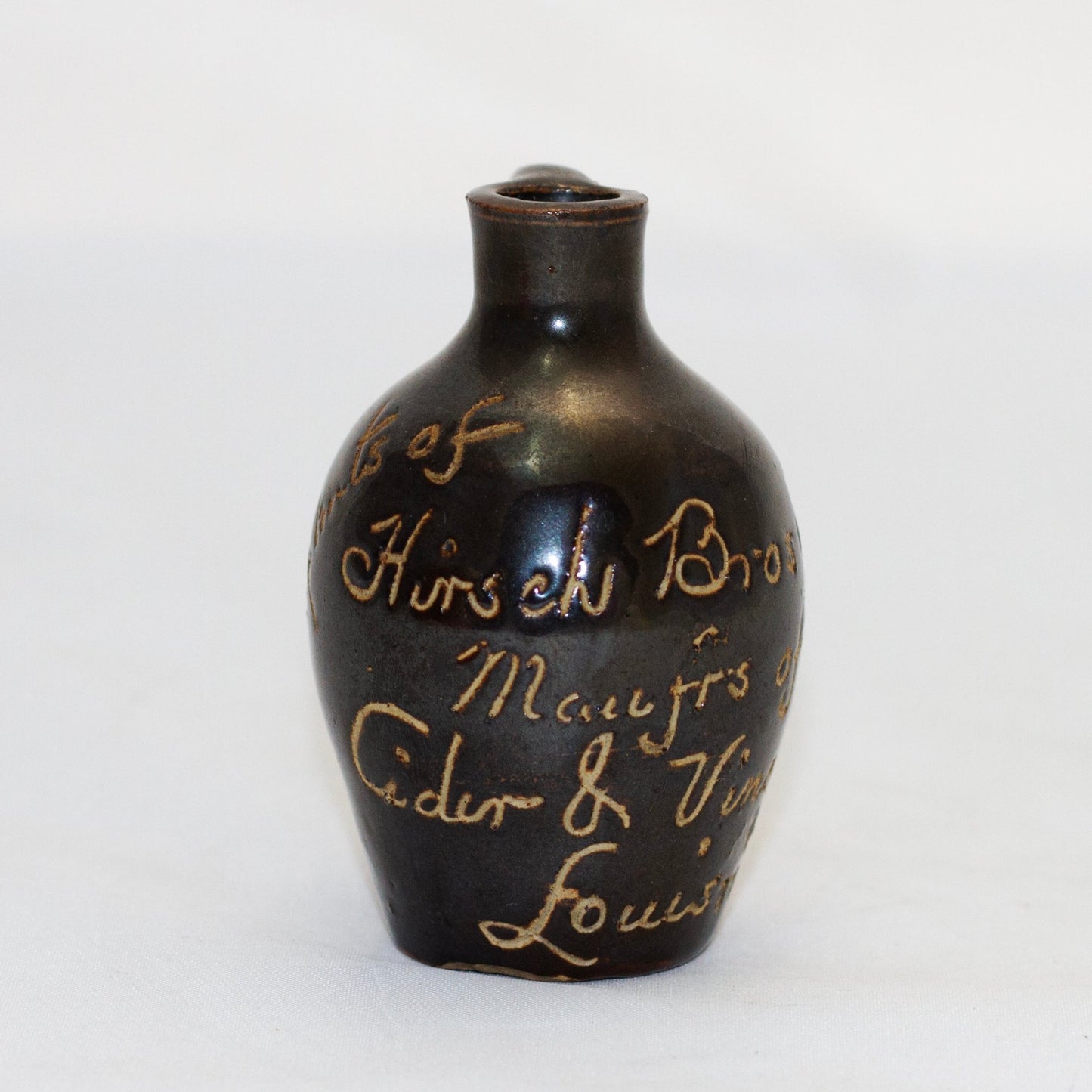 Miniature HIRSCH BROS. & CO. SCRATCH JUG (2 ⅞") Circa 1890 to 1910