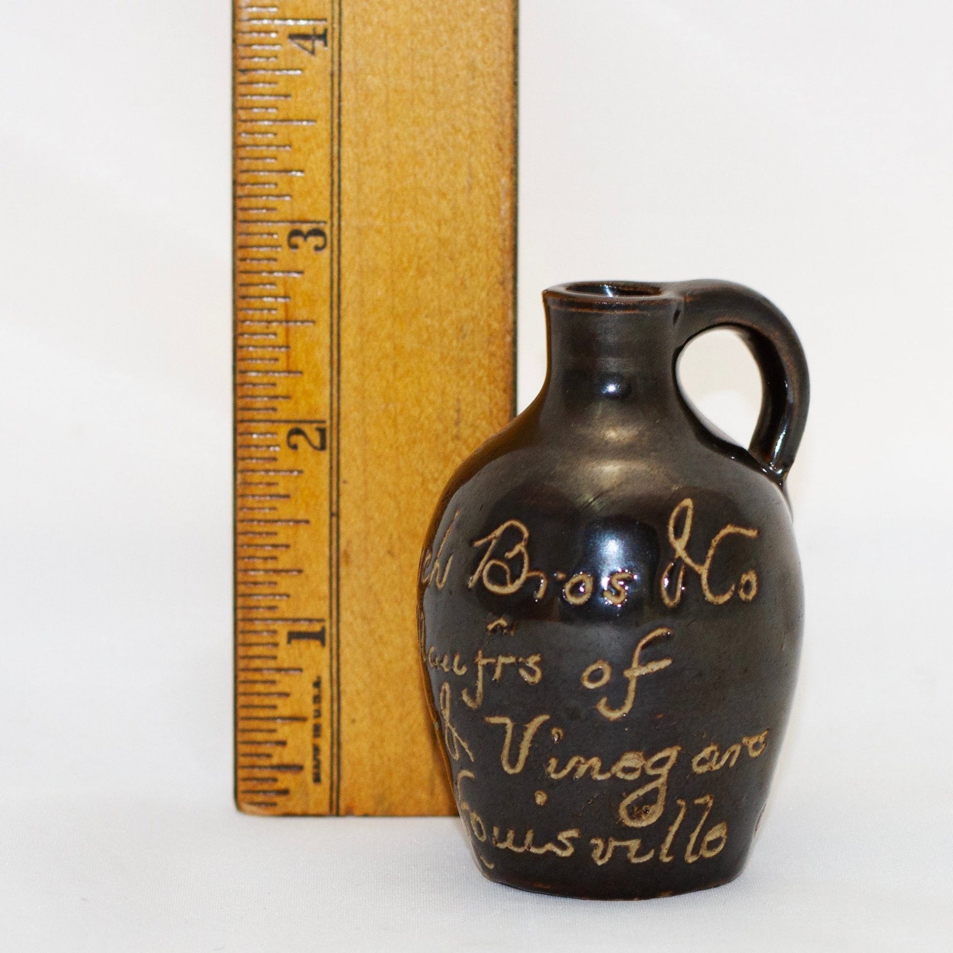 Miniature HIRSCH BROS. & CO. SCRATCH JUG (2 ⅞") Circa 1890 to 1910