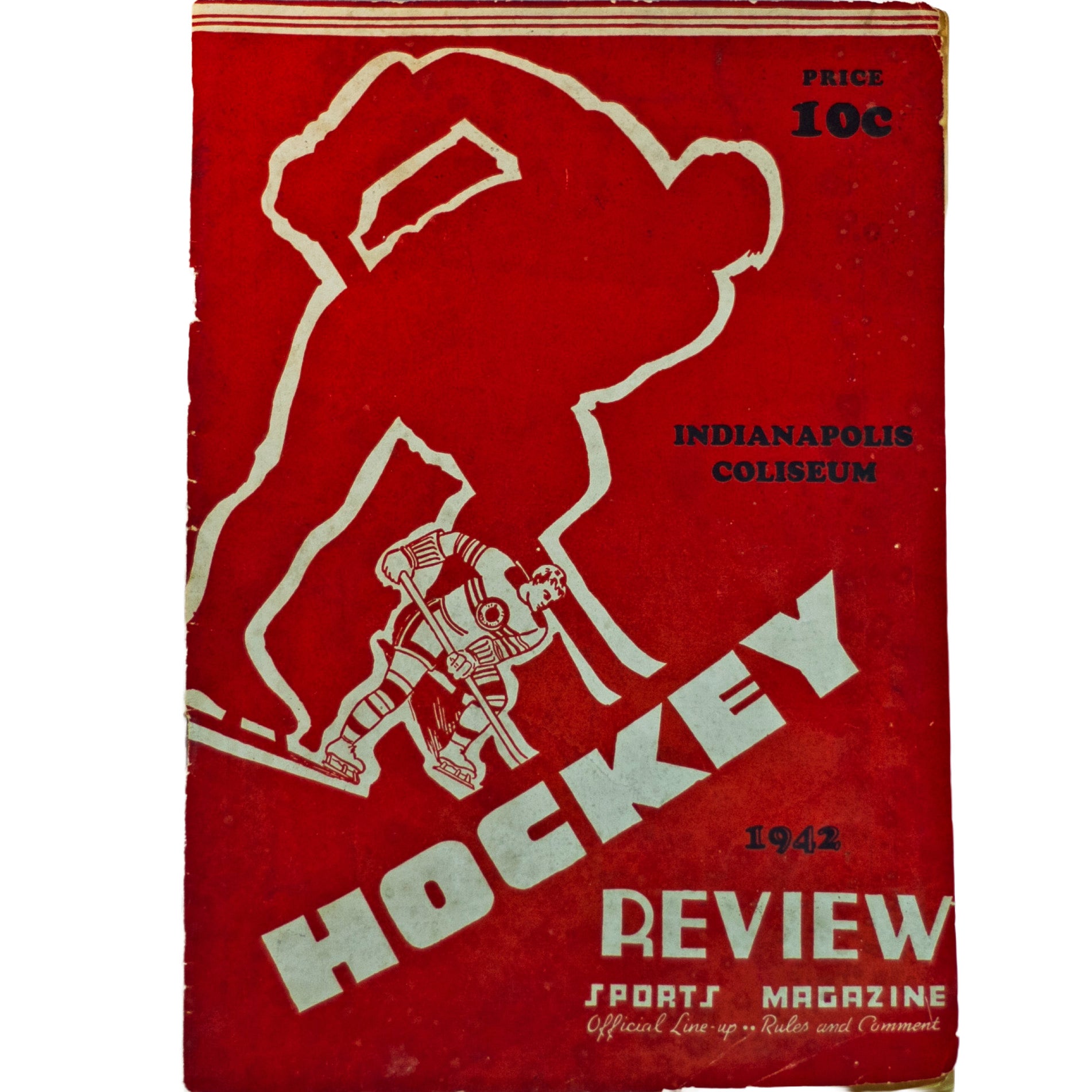 1940–41 Indianapolis Capitals Hockey Preview Program — AHL — Player Profiles & Ads