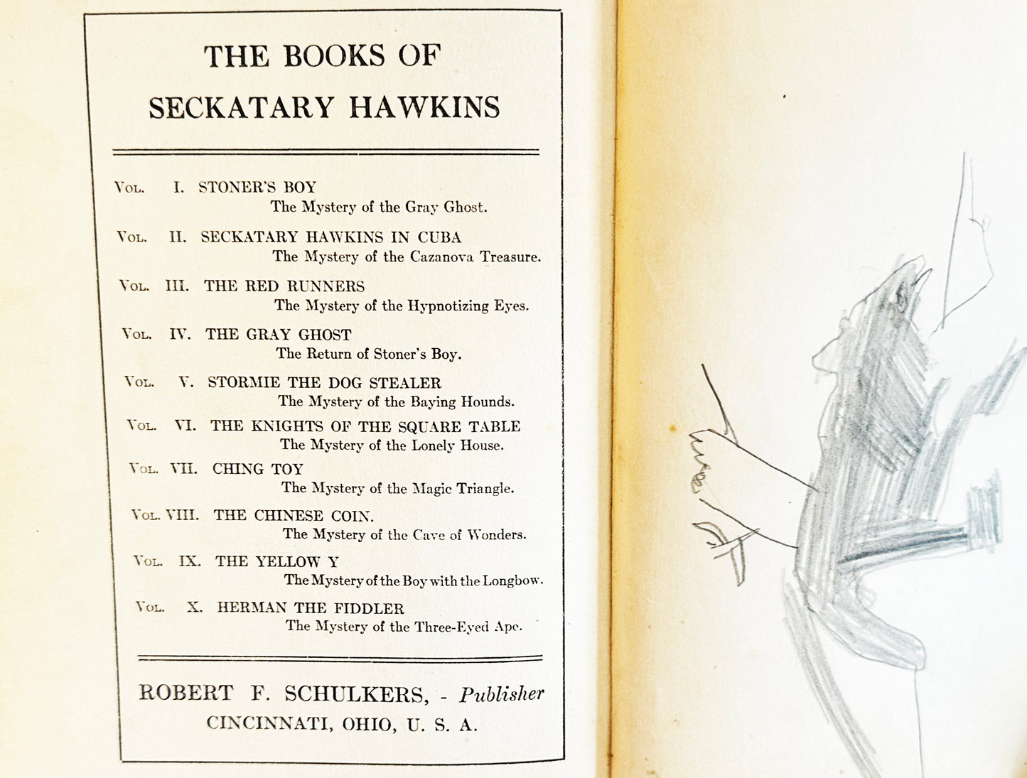 HERMAN AND THE FIDDLER The Mystery of the Three-Eyed Ape First Edition ©1930