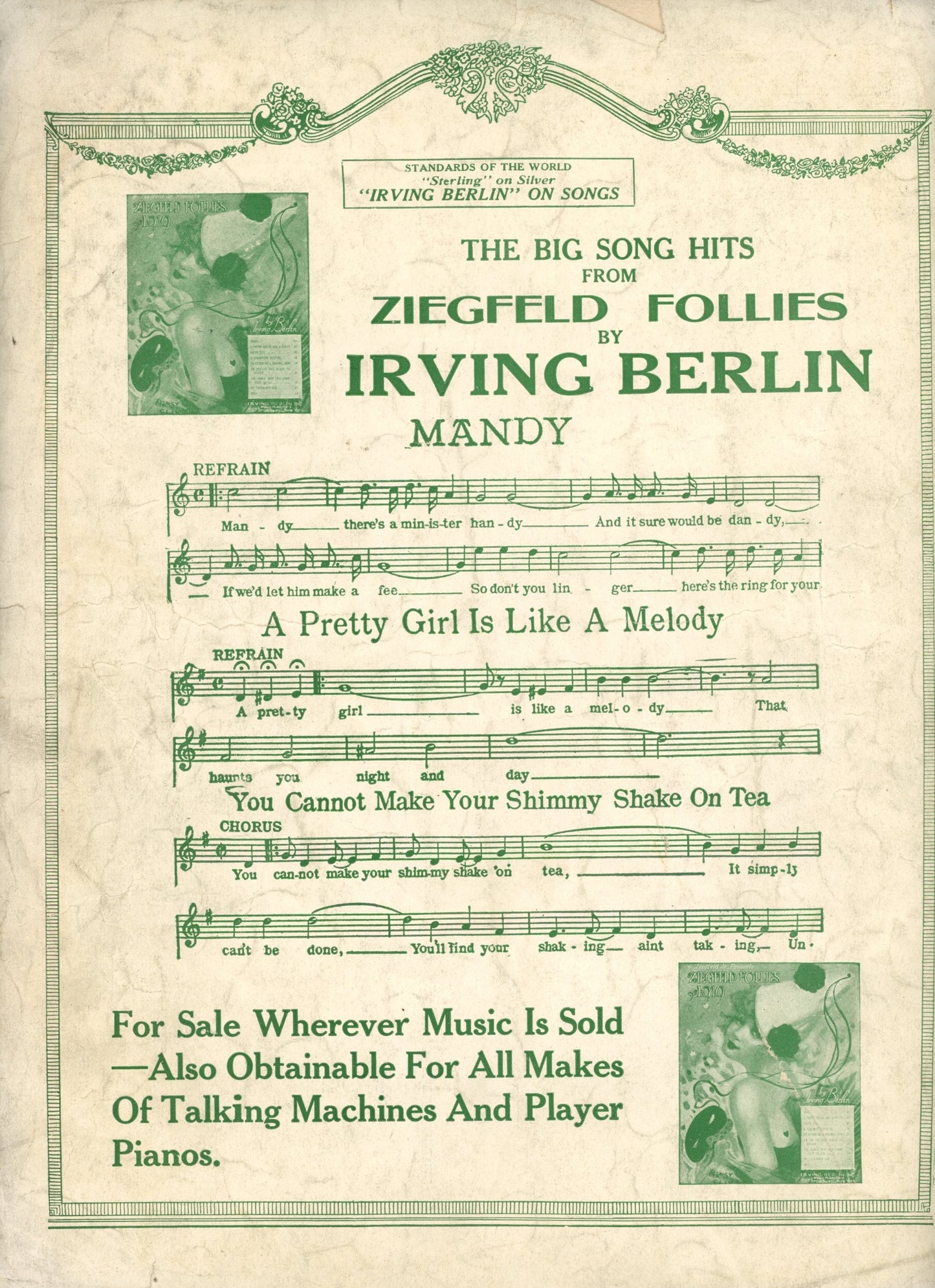 I'LL SEE YOU IN C-U-B-A Vintage Sheet Music by Irving Berlin ©1920 Early Copy