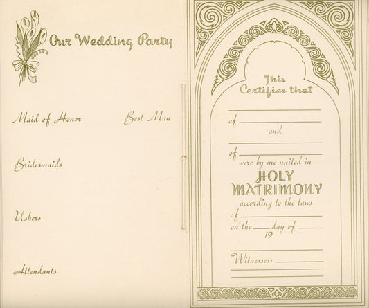 The Bride’s Book – Montgomery Ward Bridal Record Book (c.1955) Inside Pages