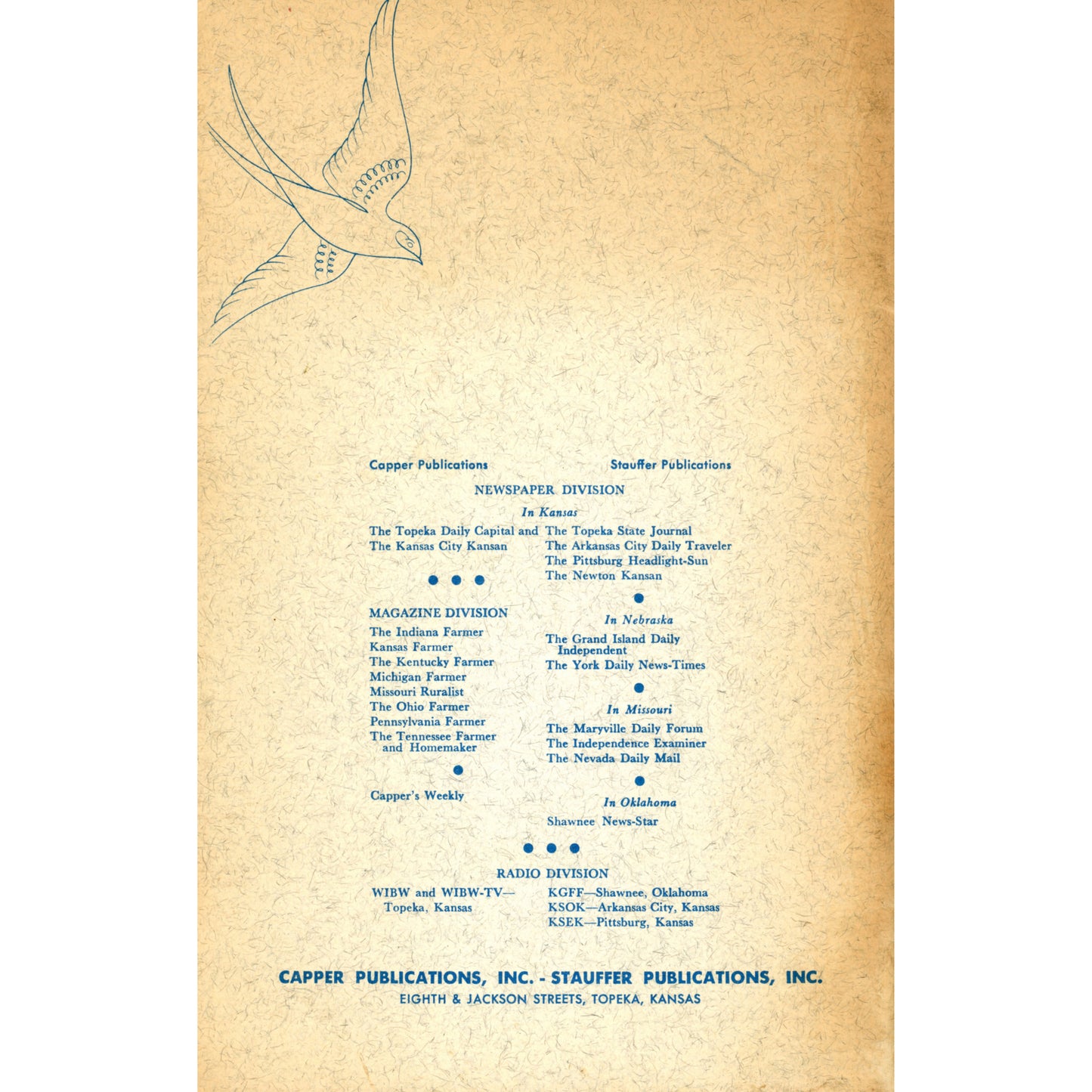 Vintage 1959 Introduction to Our Bird Friends by Carson & Rice. Mid-century bird guide with illustrations. Back cover