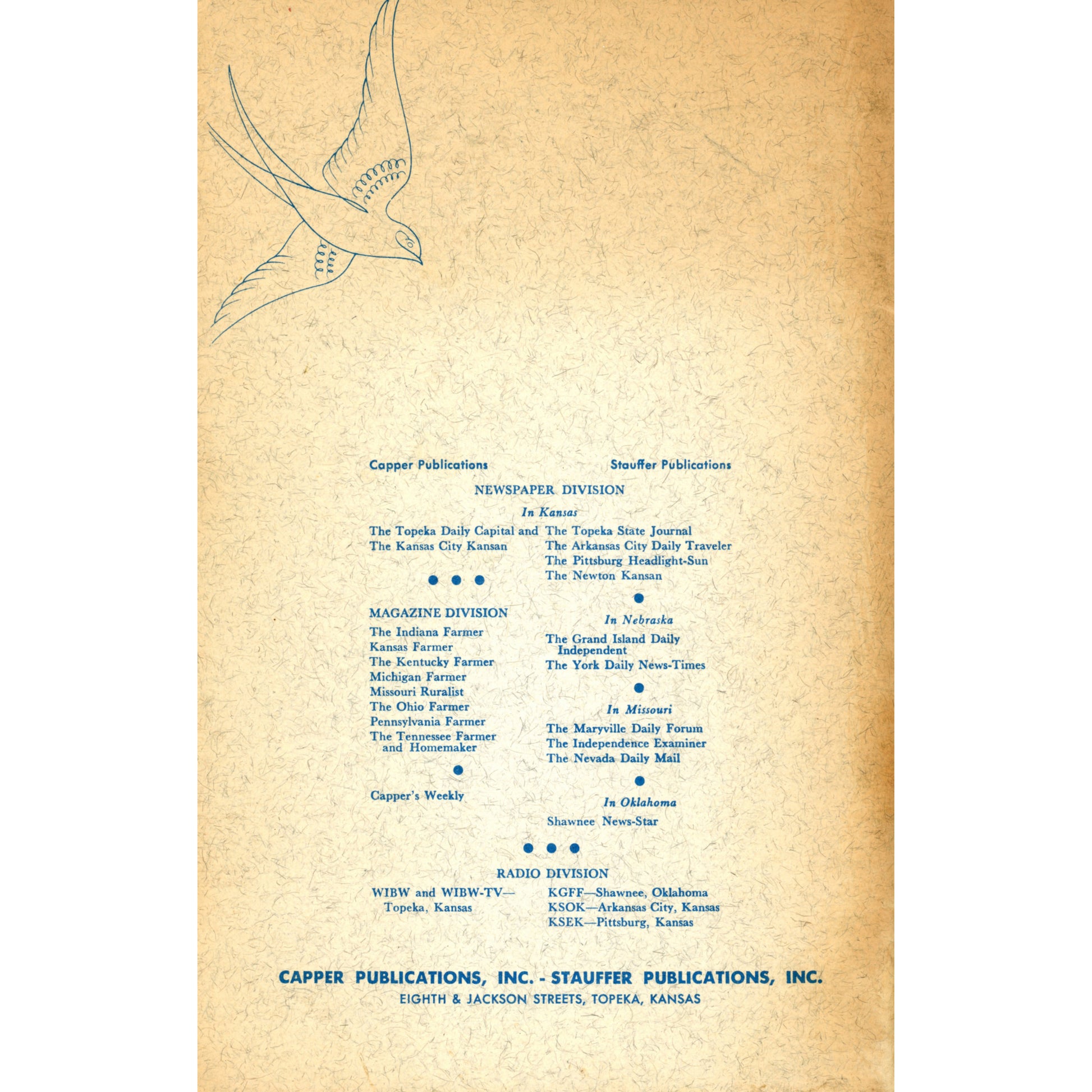 Vintage 1959 Introduction to Our Bird Friends by Carson & Rice. Mid-century bird guide with illustrations. Back cover