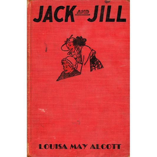 Jack and Jill Alcott Book Safe Vintage Red Cloth Hidden Compartment Cover