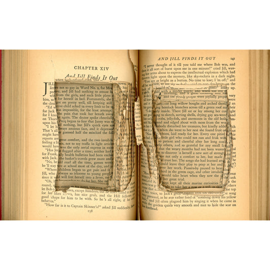 Jack and Jill Alcott Book Safe Vintage Red Cloth Hidden Compartment (Cut out)