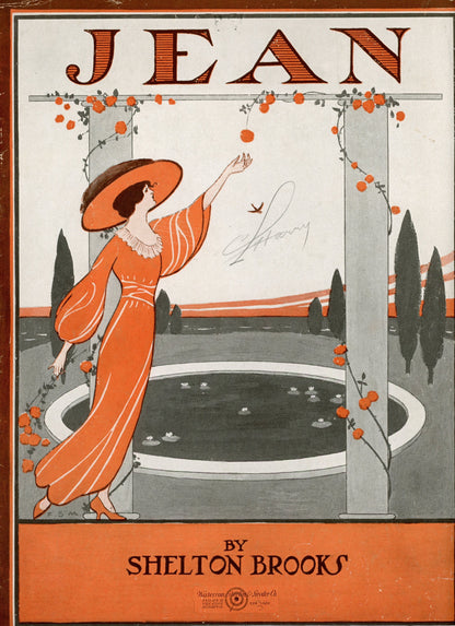 Shelton Brooks JEAN Vintage Sheet Music 1919