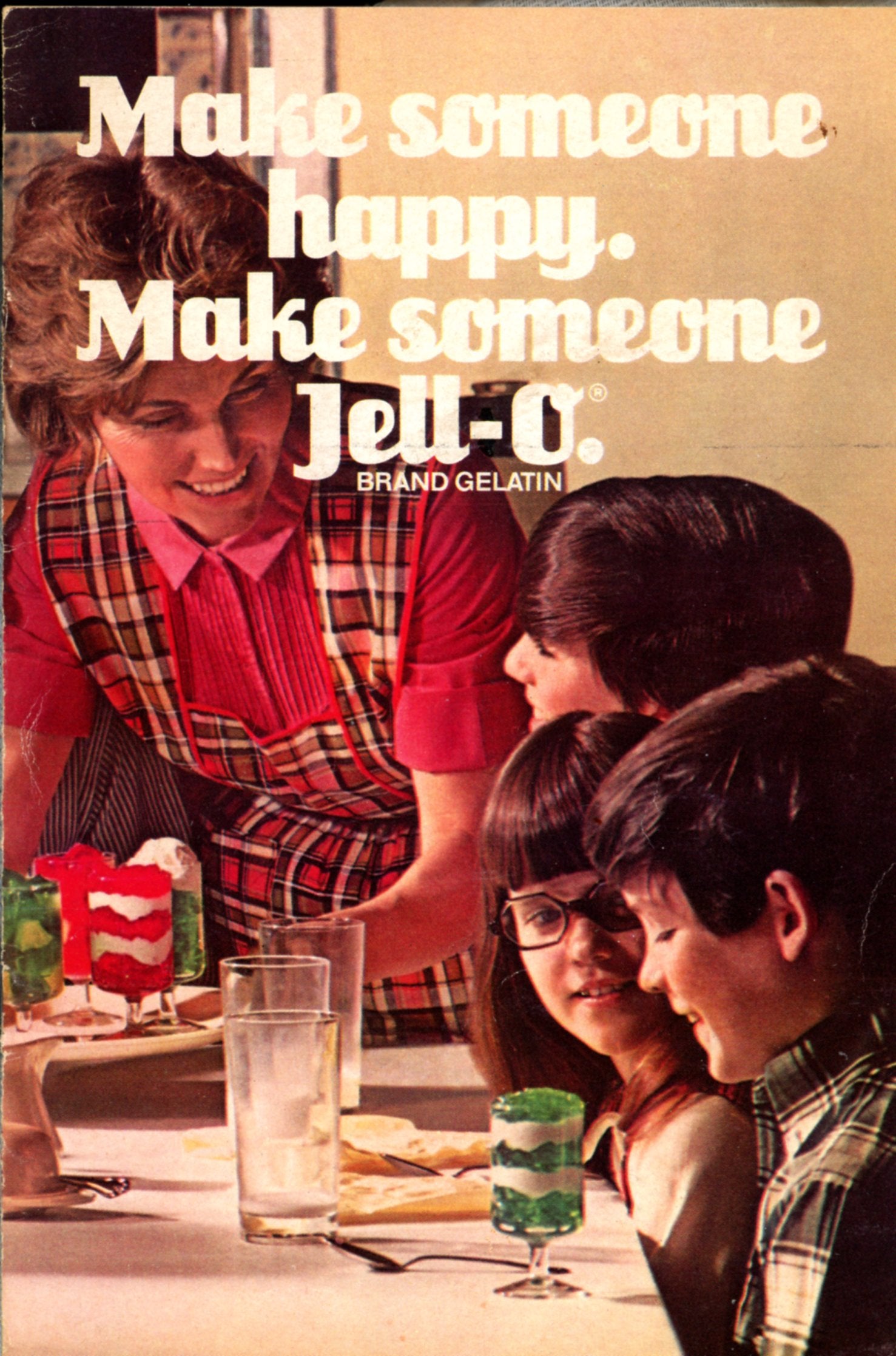 Make Someone Happy MAKE SOMEONE JELL-O Vintage Recipe Booklet ©1972 FRONT