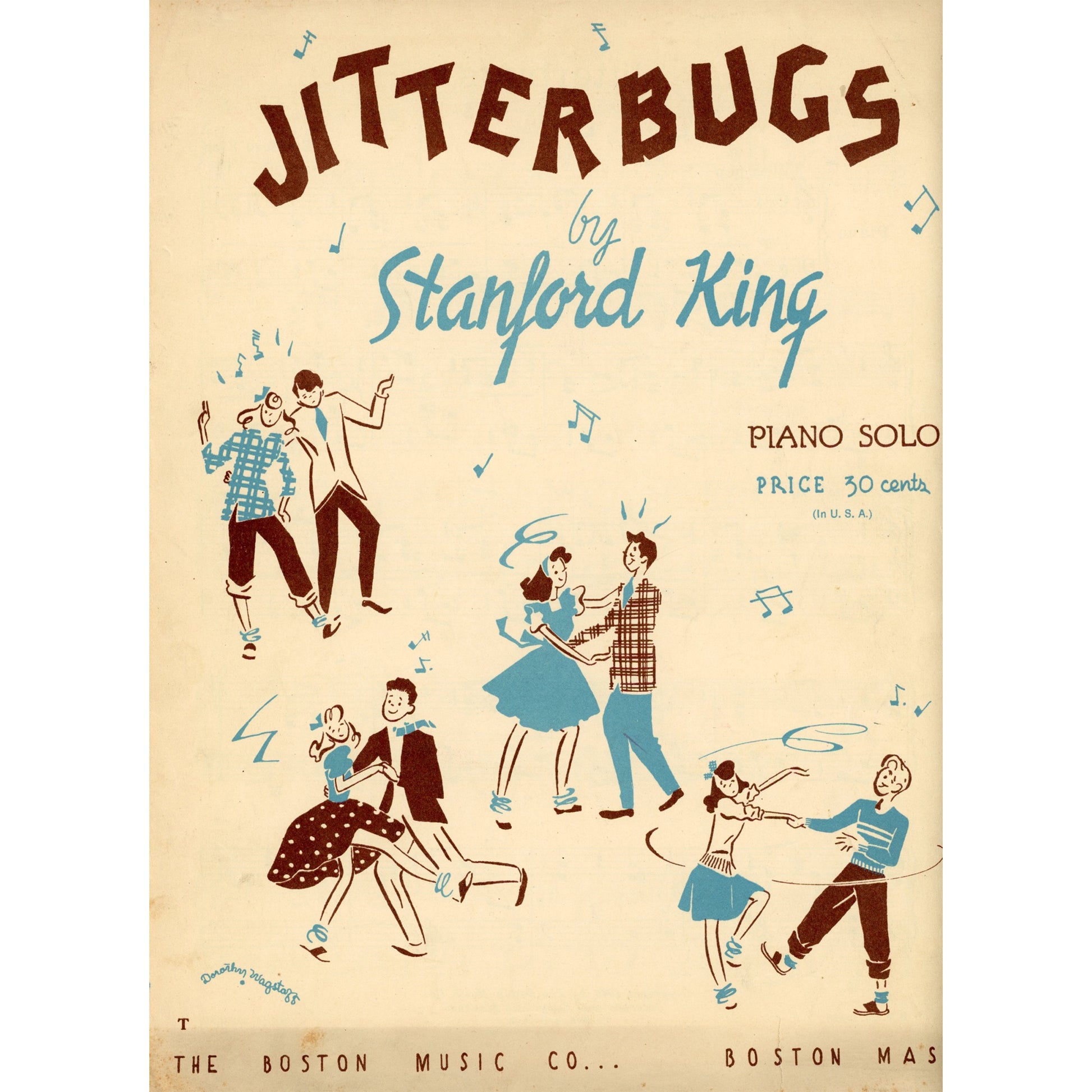 JITTERBUGS by Stanford King Vintage Sheet Music ©1946