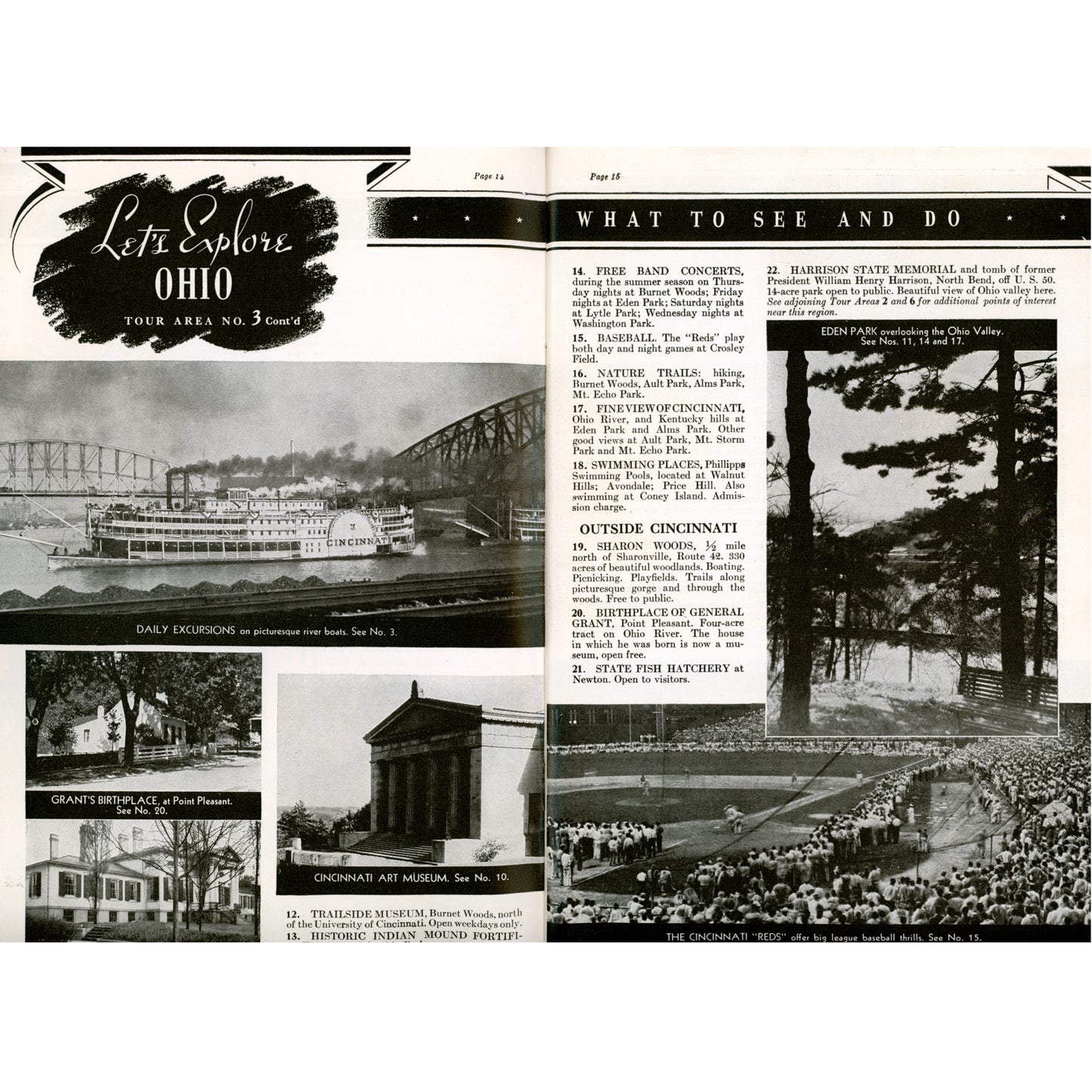 Let’s Explore Ohio – 1941 SOHIO Travel Guidebook (3rd Edition) Visit Cincinnati