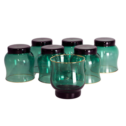 Vintage Libbey Juniper Green Tulip Old Fashioned Glasses – Bottoms
