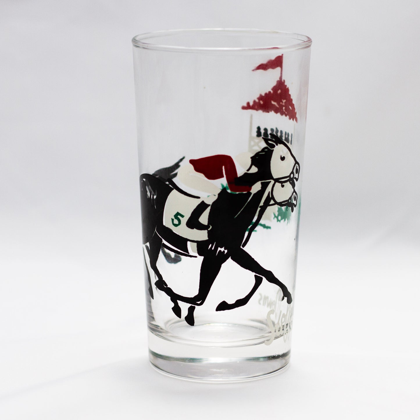 Libbey Safedge Jockey Club Horse Racing Suffolk Downs Glass