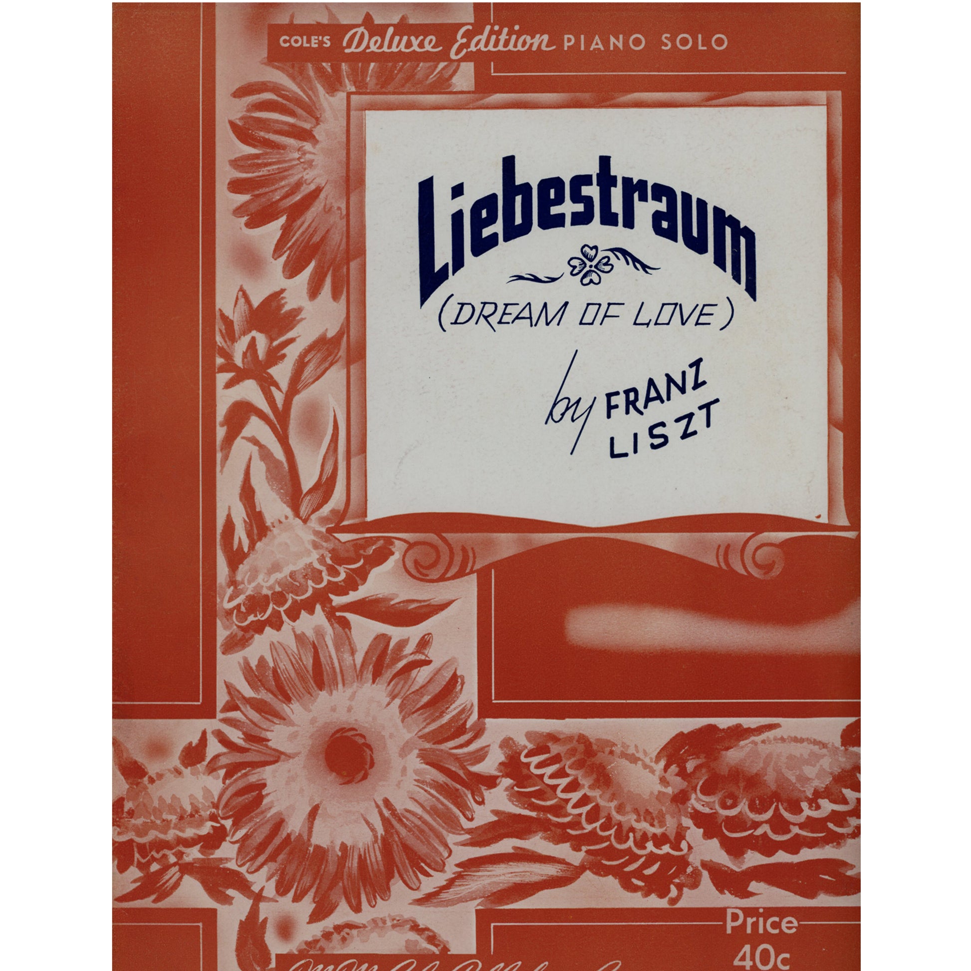 LIEBESTRAUM Dream of Love Cole's Deluxe Edition Sheet Music ©1936
