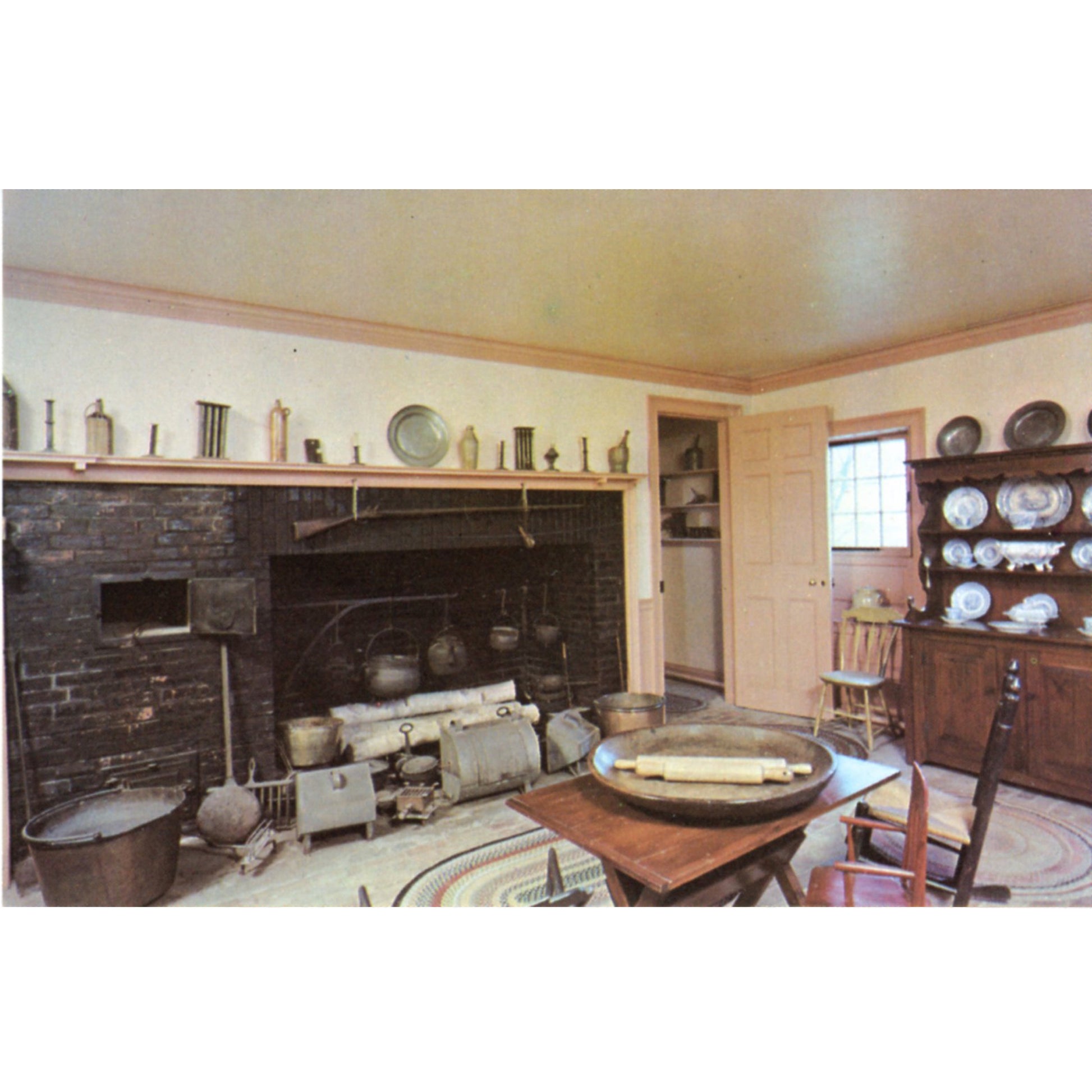 Montpelier Knox Mansion Thomaston Maine | Vintage Colonial Kitchen Postcard