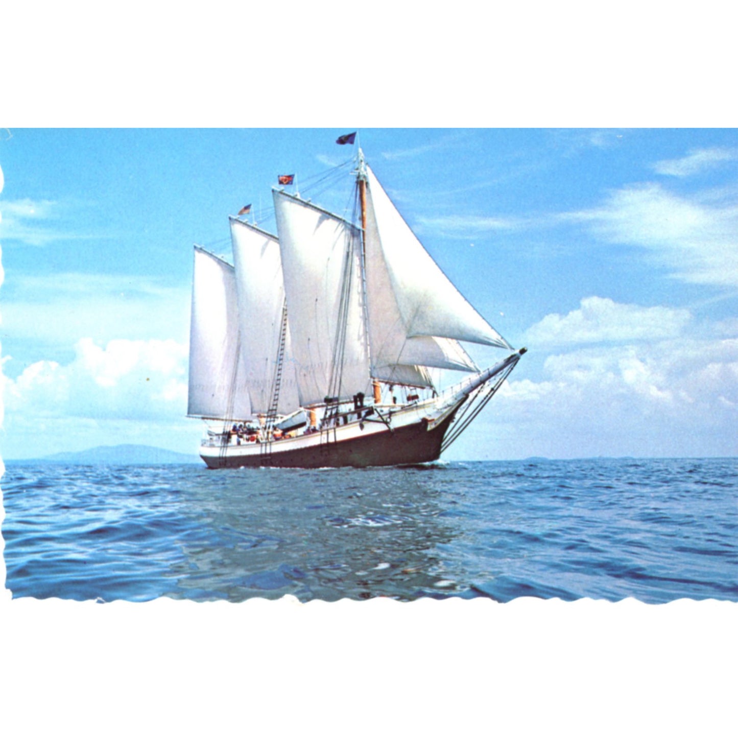 Victory Chimes – Three‑Masted Schooner Maine | Eastern Illustrating Vintage Chrome Postcards[poi (Sold choice)