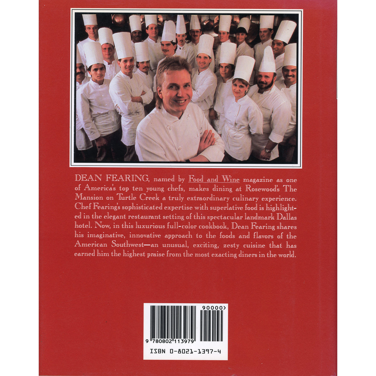 The Mansion on Turtle Creek Cookbook – Signed First Edition 1987 Back Cover