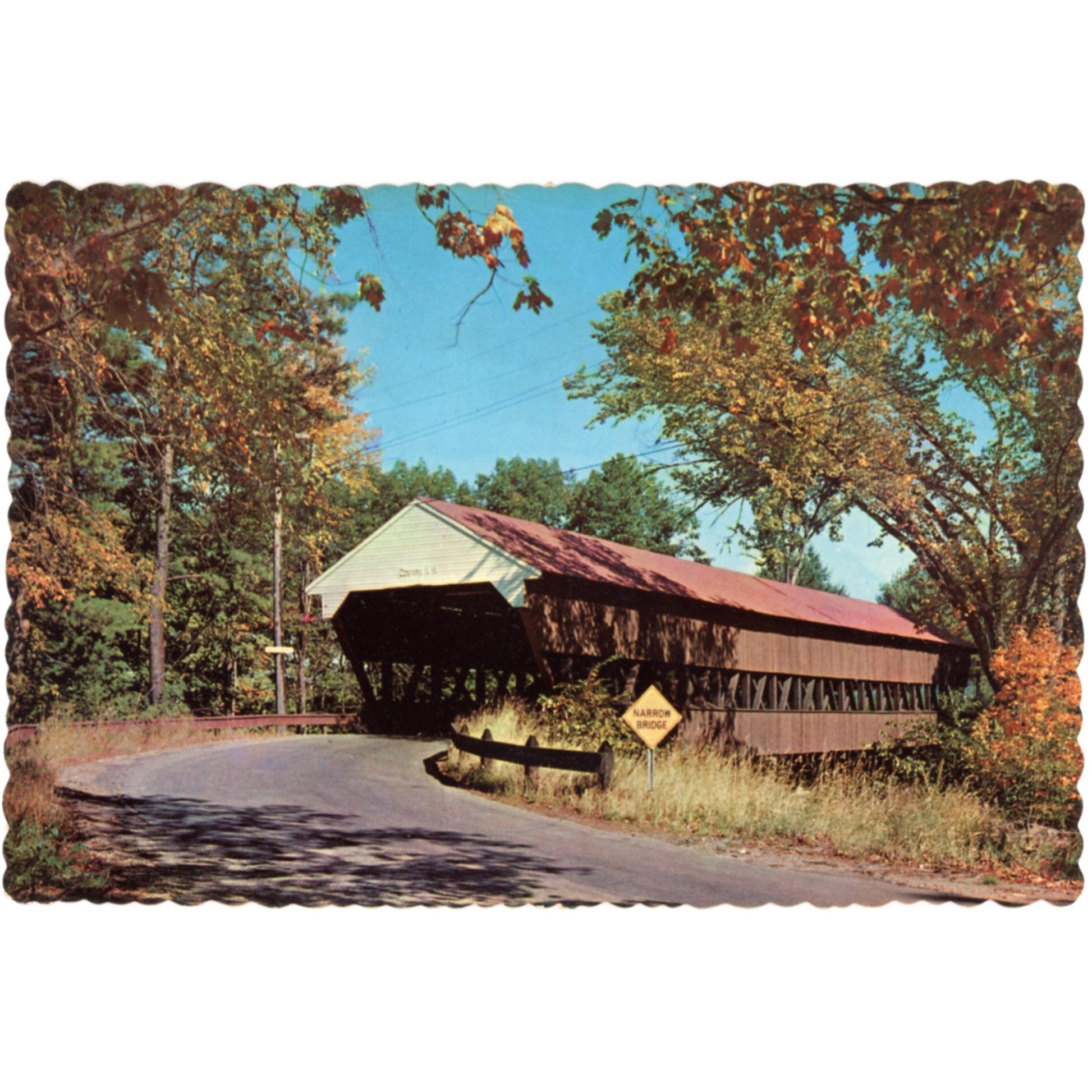 Covered Bridges Postcard Series "Greetings from Marietta Ohio | Nelson Jones Chrome Era K-19972 Front