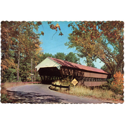 Covered Bridges Postcard Series "Greetings from Marietta Ohio | Nelson Jones Chrome Era K-19972 Front