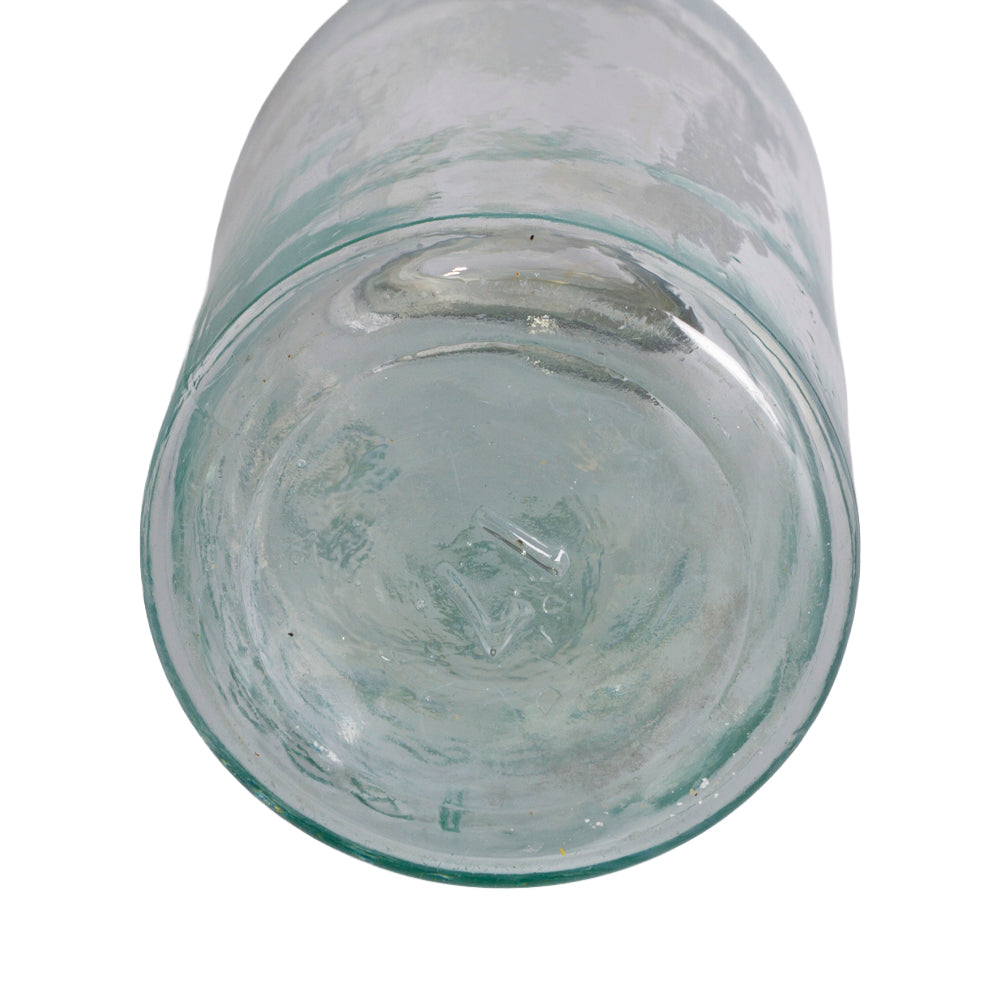 Antique Mason’s Patent 1858 Aqua Glass Jar with Presto Lid Base View #17