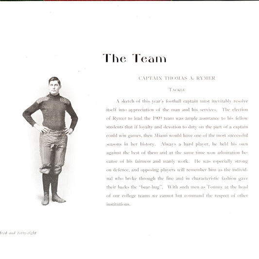 Rare Miami University Recensio Yearbook 1910 – Vintage Sports Teams, Clubs, Fraternities & Campus Life