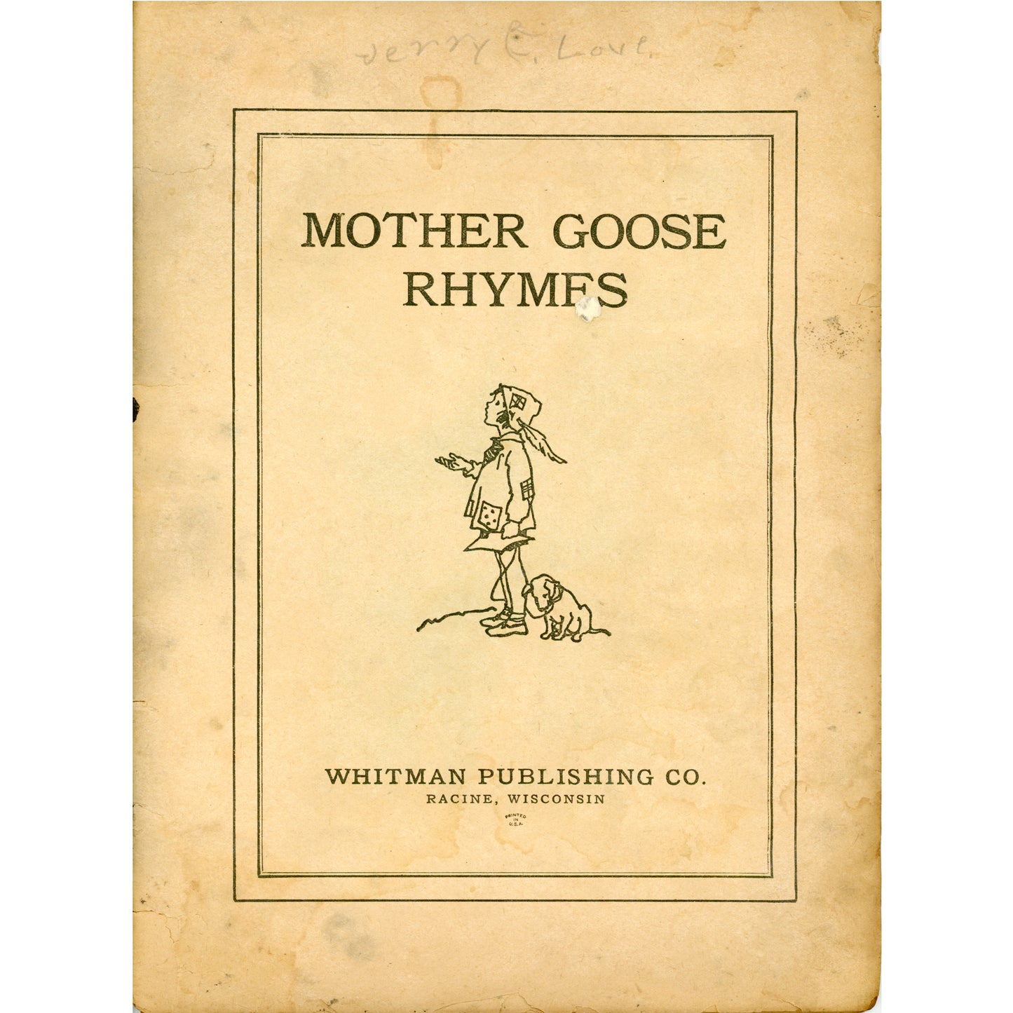1920s Mother Goose Rhymes — Whitman Publishing — Ruth E. Newton Illustrations