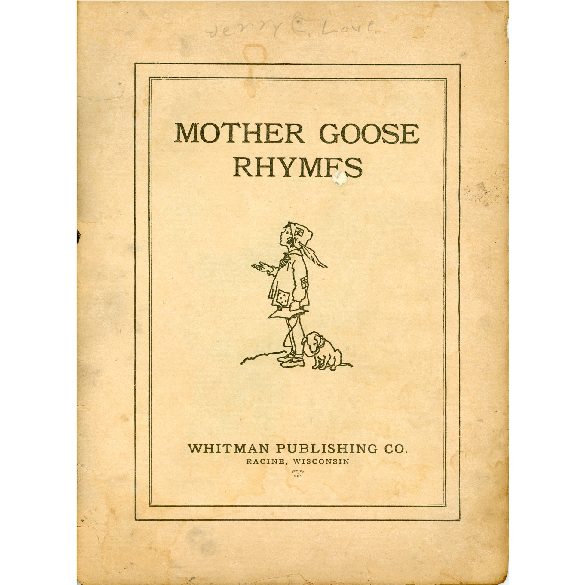1920s Mother Goose Rhymes — Whitman Publishing — Ruth E. Newton Illustrations