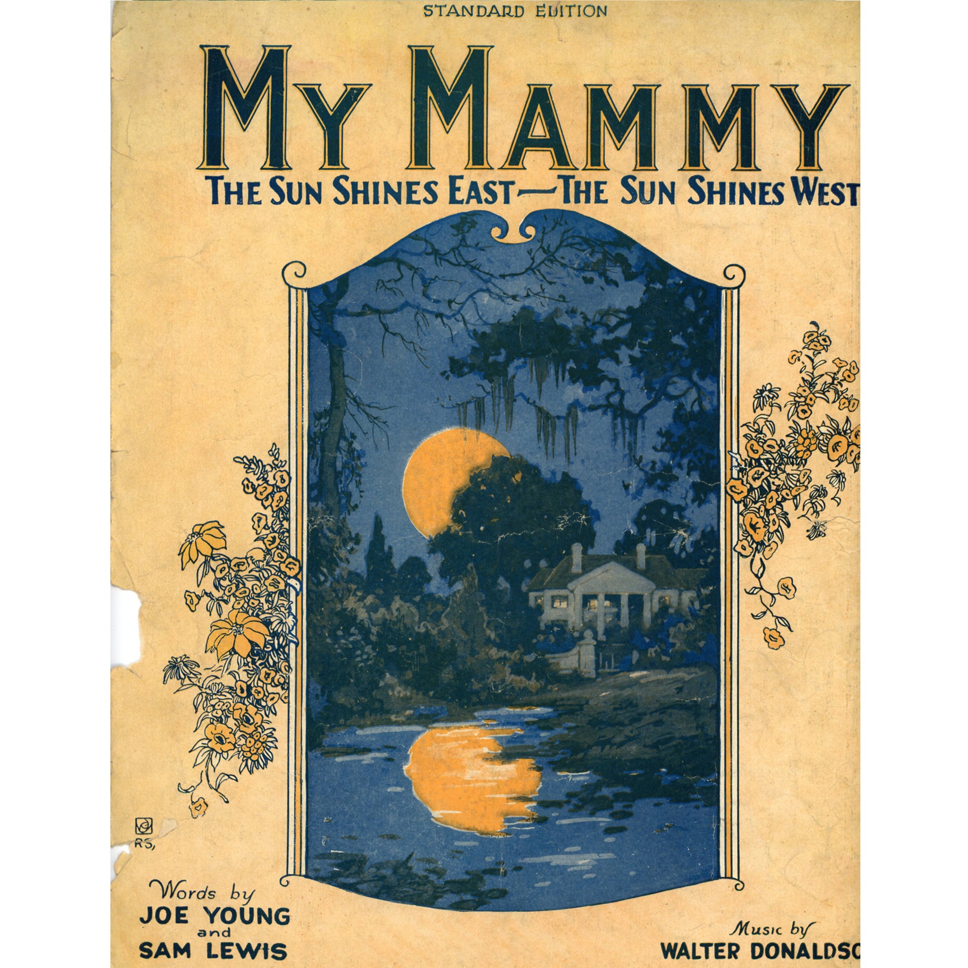 MY MAMMY The Sun Shines East The Sun Shines West Sheet Music ©1921