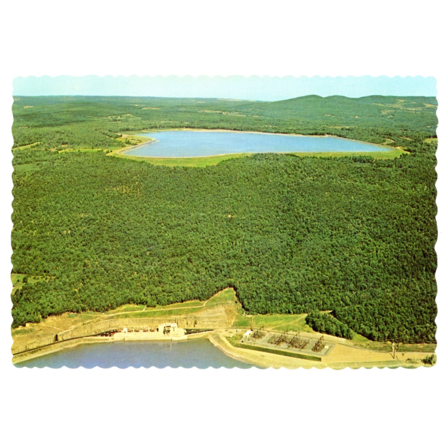 Blenheim-Gilboa Pumped Storage Project Gilboa New York Aerial View Vintage Large Postcard