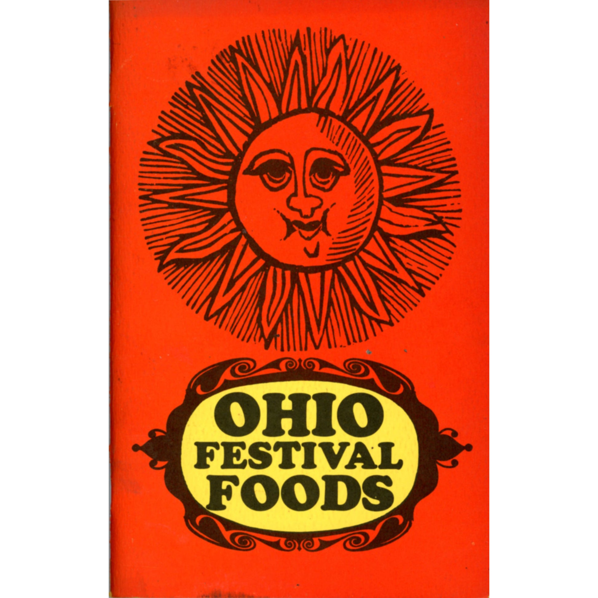 1968 Ohio Festival Foods cookbook with Midwestern recipes, festival traditions, and bold 60s design. Vintage regional cooking ephemera. Cover image