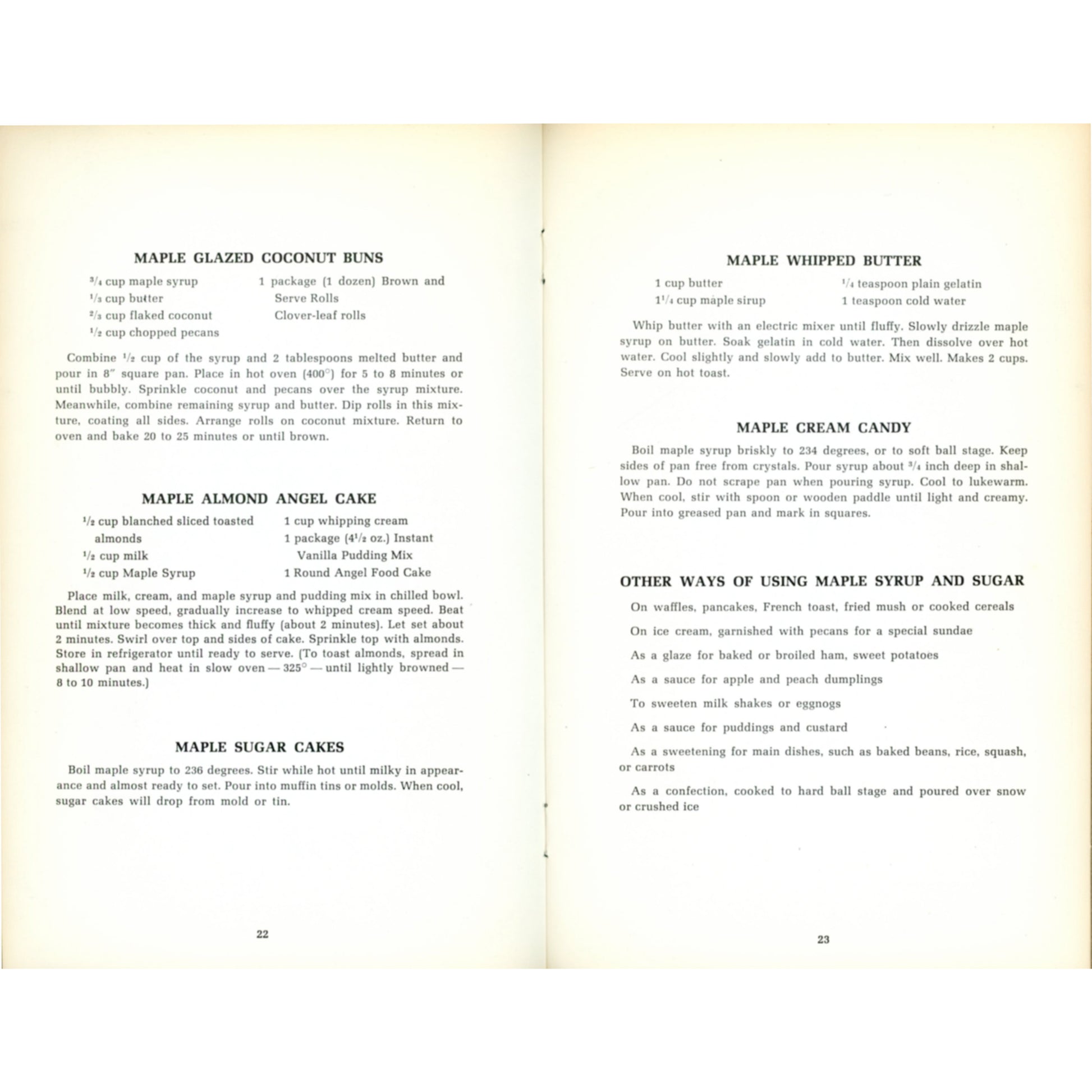 1968 Ohio Festival Foods cookbook with Midwestern recipes, festival traditions, and bold 60s design. Vintage regional cooking ephemera. Maple syrup recipes