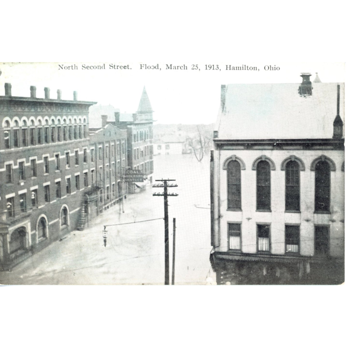 Ohio Hamilton 1913 Flood Ruins North Second Street (Feicke-Desch Printing)