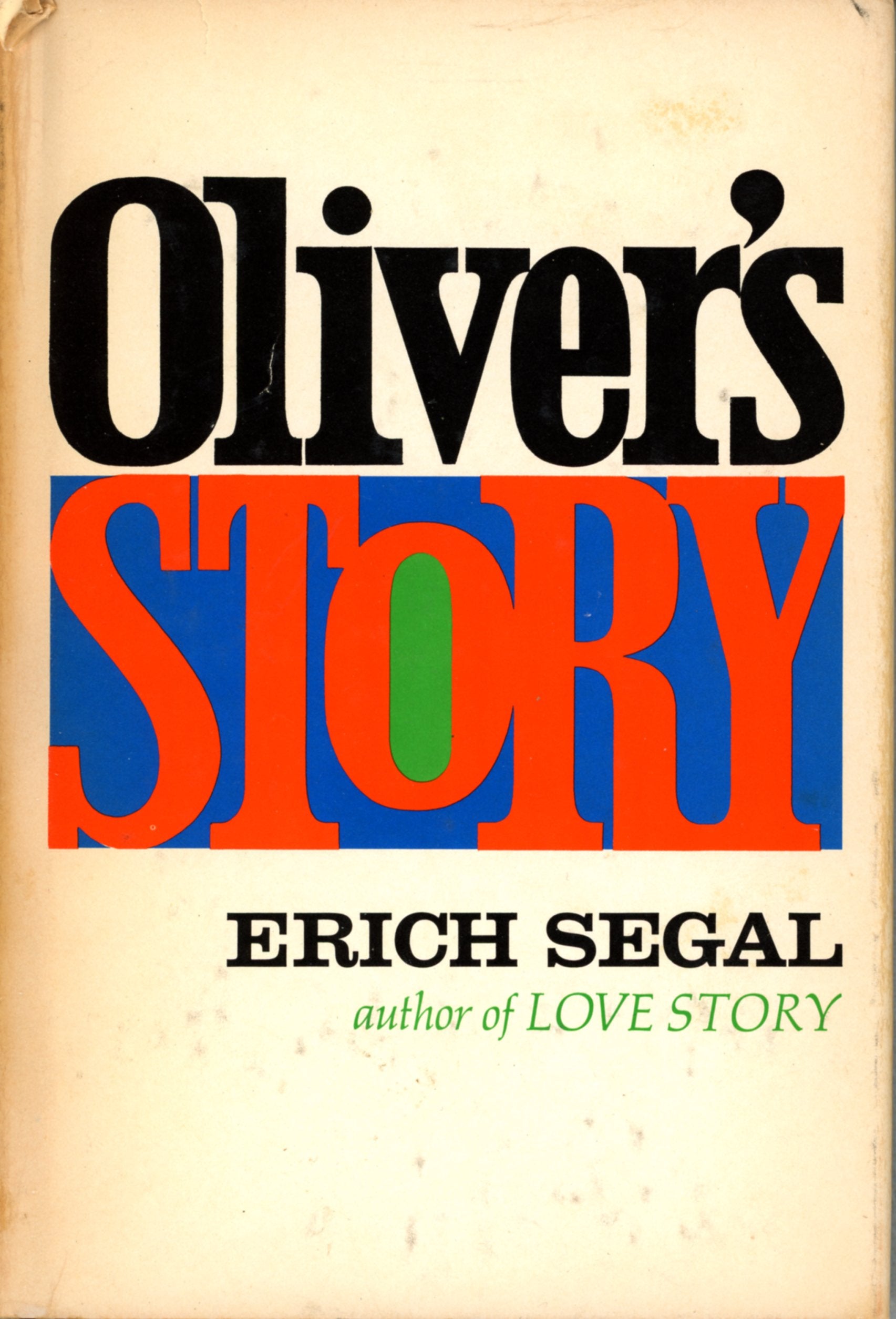 Erich Segal OLIVER'S STORY ©1977 COVER