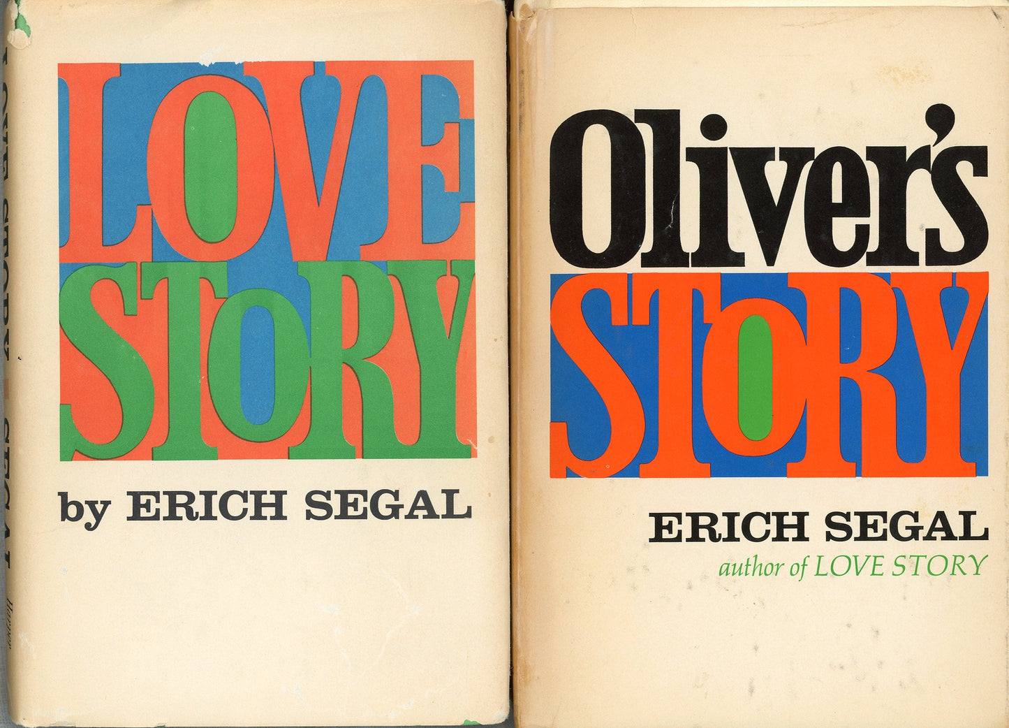 Erich Segal Novel Set LOVE STORY ©1970 OLIVER'S STORY ©1977 COVER