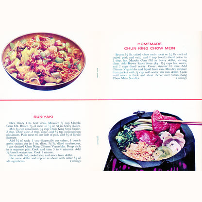 American Oriental Cookery (1962) Chun King & Mazola Recipe Booklet Centerfold Photography