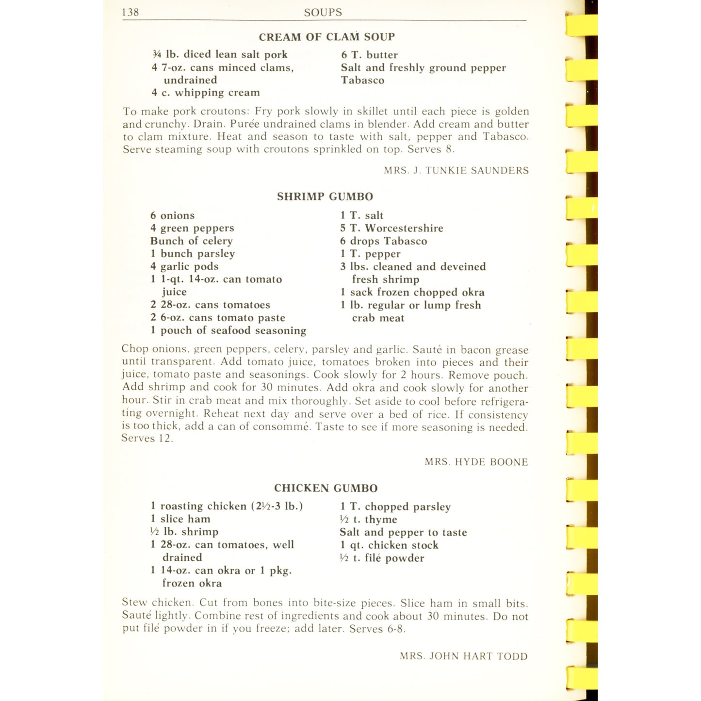 Party Potpourri Junior League of Memphis cookbook with 500+ recipes, menus, and party ideas. 1993 8th printing. Southern Living Hall of Fame winner.  Gumbo Recipes