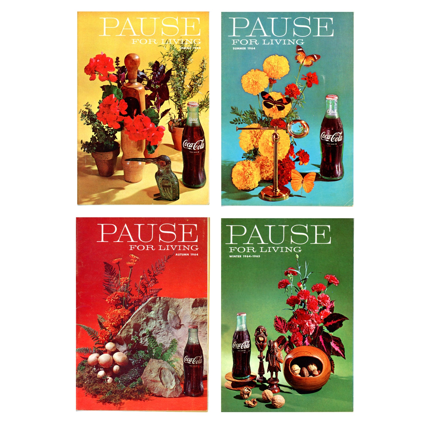 Coca Cola Pause for Living 1964 Full Year Set (Spring, Summer, Autumn, Winter)
