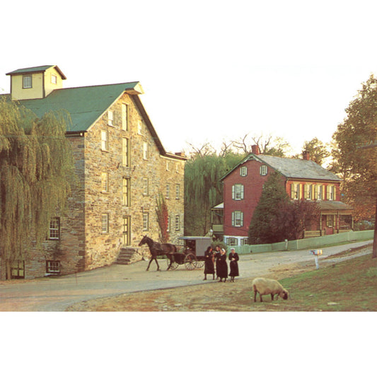 Ressler's Mill at Mascot Ronks Pennsylvania Vintage Postcard