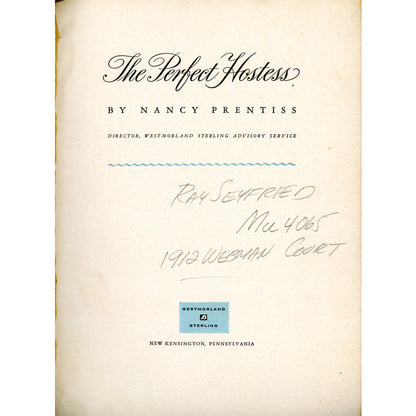 The Perfect Hostess 1946 Westmorland Sterling Booklet Title Page