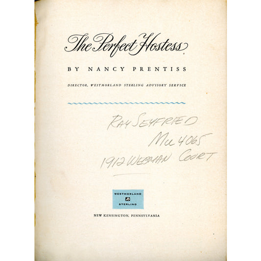 The Perfect Hostess 1946 Westmorland Sterling Booklet Title Page