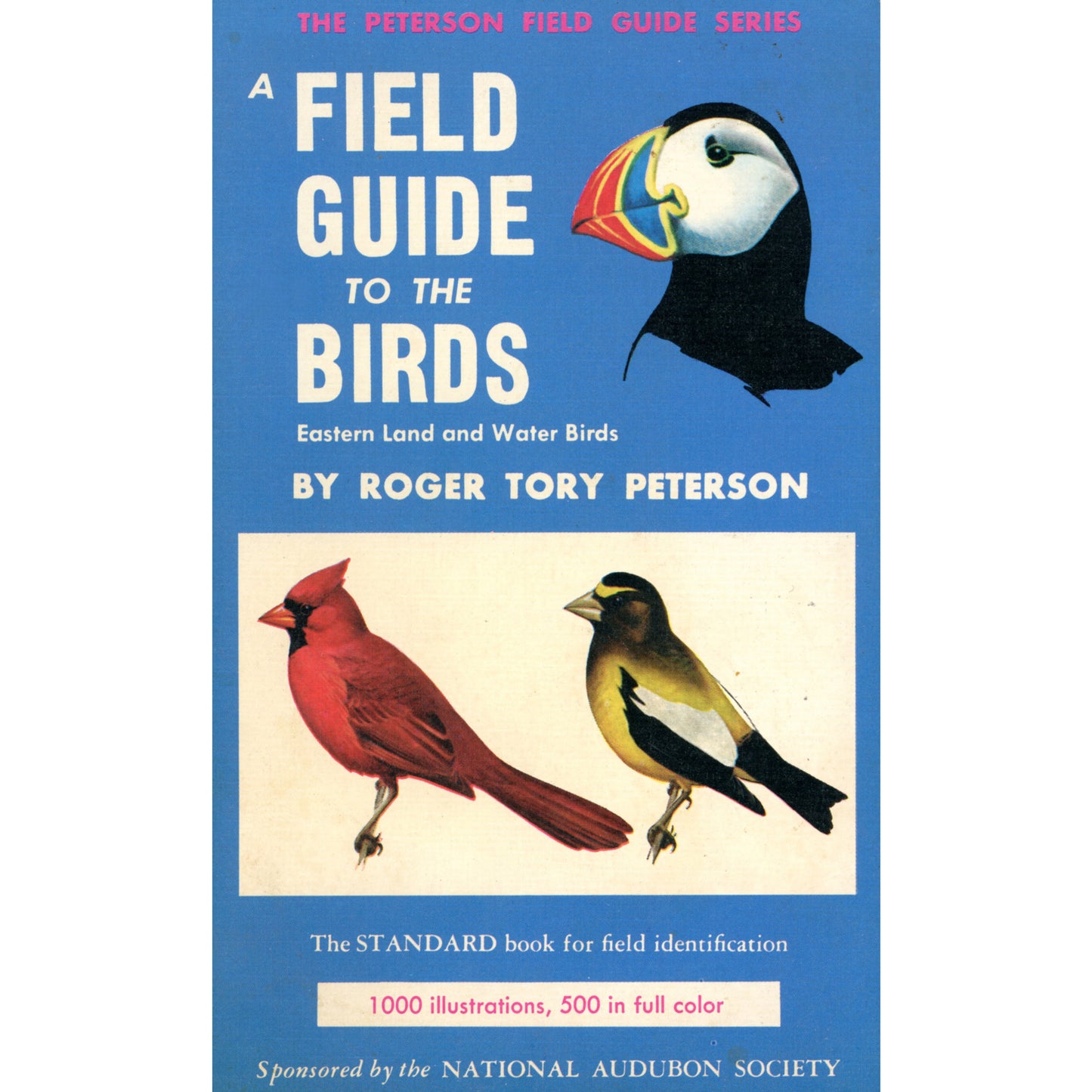 Vintage Peterson Field Guide to Birds (Eastern), c.1950s printing. Audubon edition with color plates (Cover)