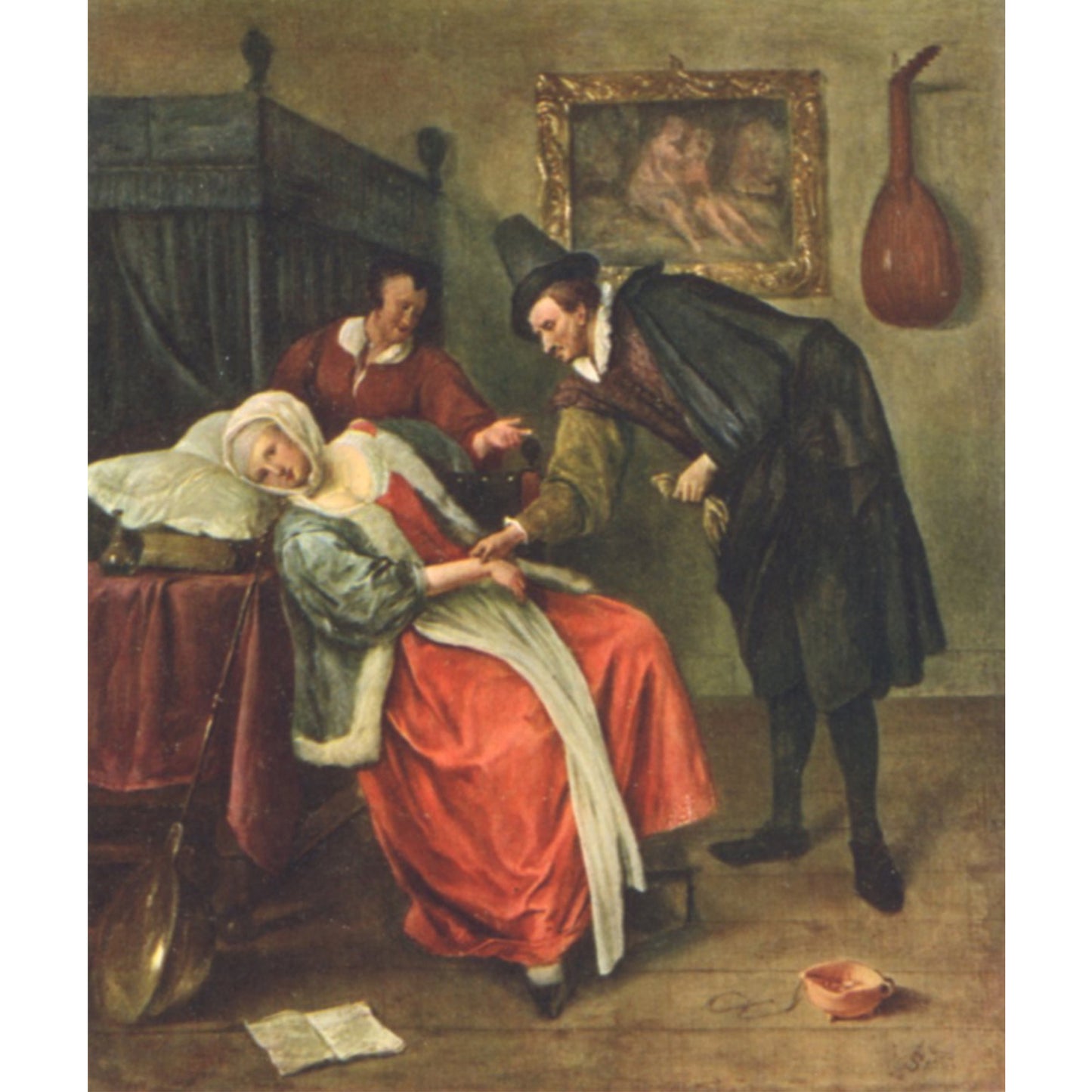 Jan Steen – Physician Visiting a Sick Girl | Taft Museum Collotype Postcard